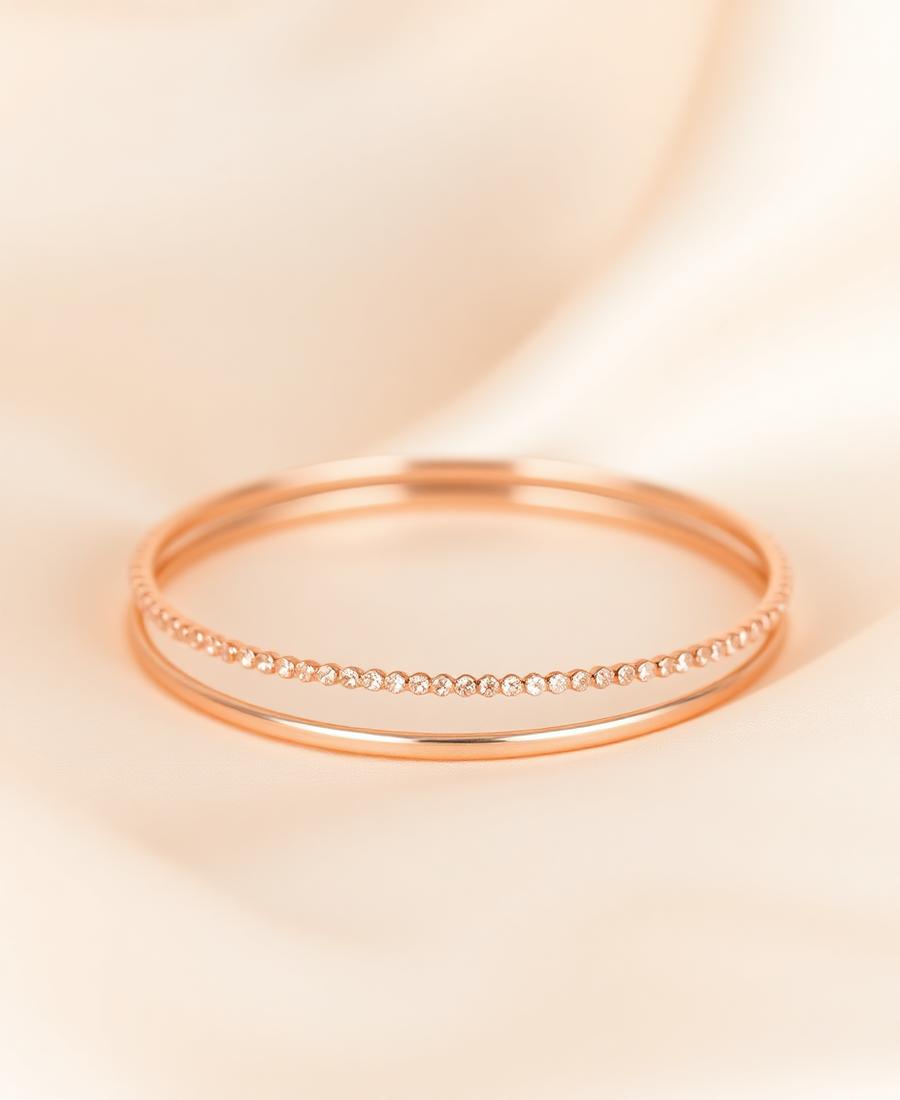 Rose Gold Twin Bangle