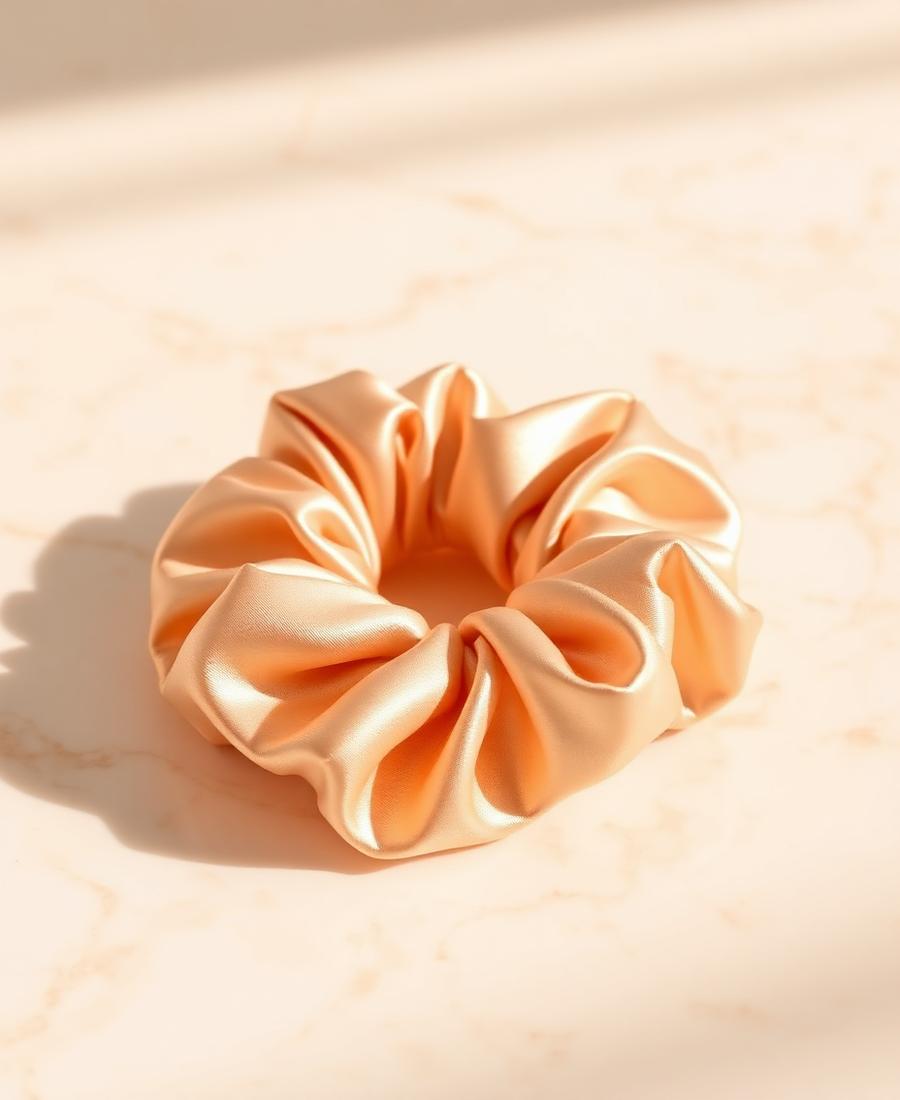 Champagne Silk Scrunchie